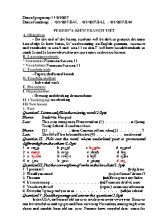 Đề kiểm tra một tiết lần 3 Tiếng anh lớp 8 - Năm học 2016-2017